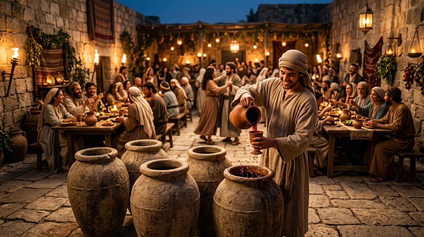 Juan 2:1-12 — Las Bodas de Caná: El Primer Milagro y el Vino Nuevo de la Gracia